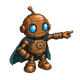 The GRC Engineer robot pointing along the path